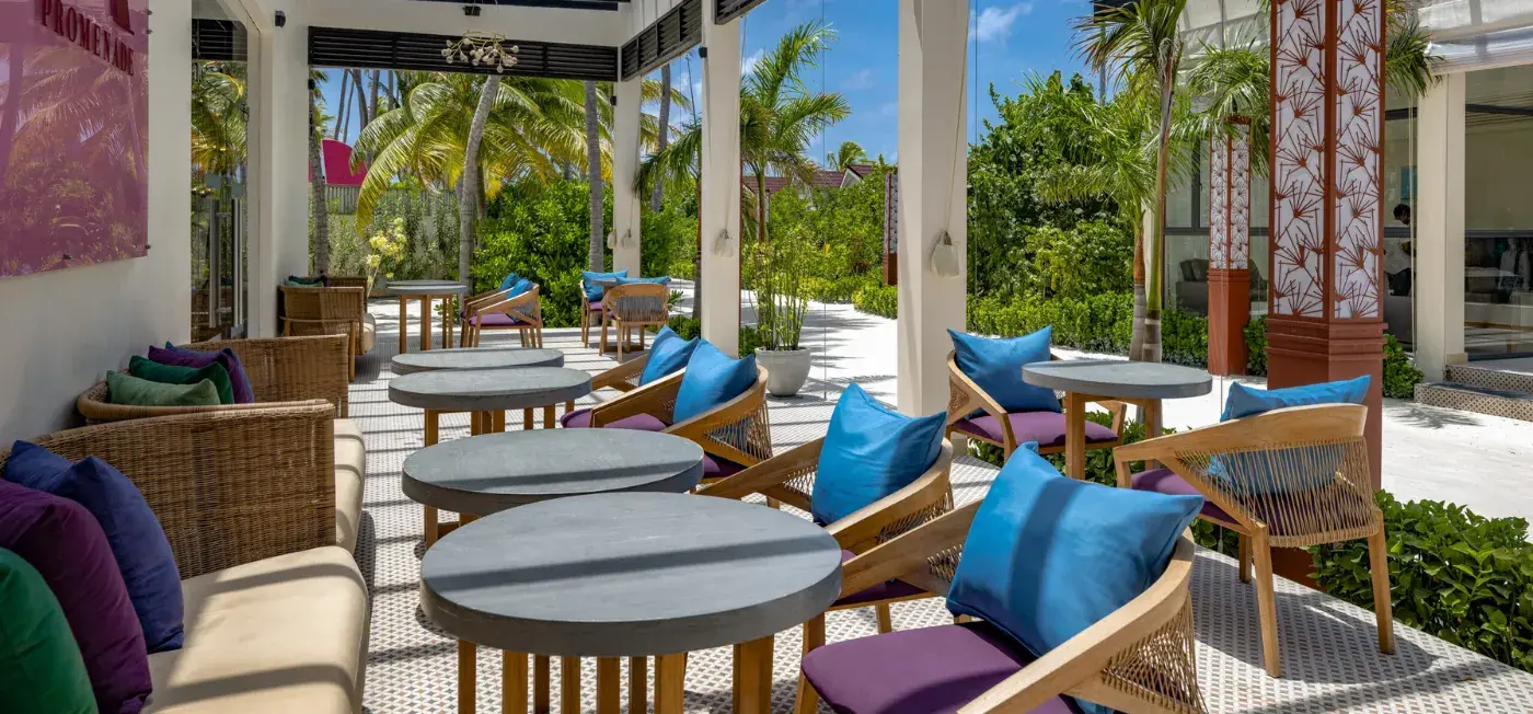 Outdoor Seating area view of Oblu Xperience Ailafushi North Male, Maldives